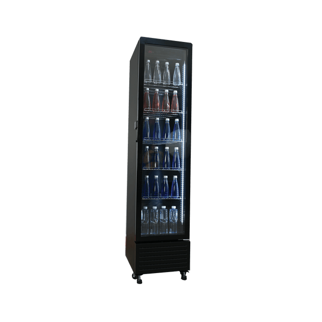 Exquisite DC230 One Glass Doors Upright Display Refrigerators Black 217 Litre - Exquisite - Kitchen Equipment Victoria