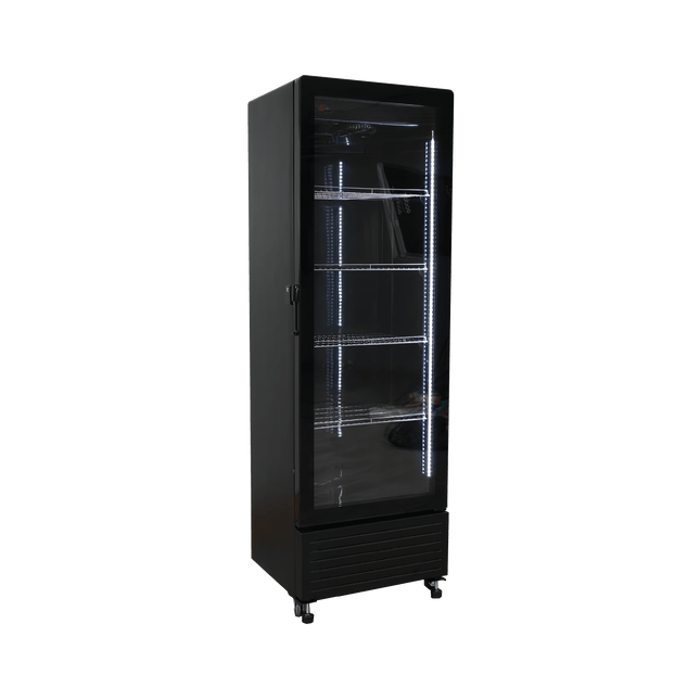 Exquisite DC360 One Glass Doors Upright Display Refrigerators Black 347 Litre - Exquisite - Kitchen Equipment Victoria