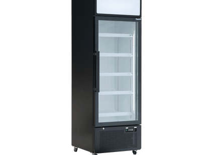 Exquisite DC440PB One Glass Door Upright Display Refrigerators Black 420 Litre - Exquisite - Kitchen Equipment Victoria
