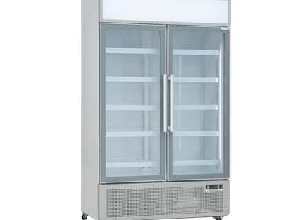 Exquisite DC880P Two Glass Door Upright Display Refrigerators White 850 Litre - Exquisite - Kitchen Equipment Victoria