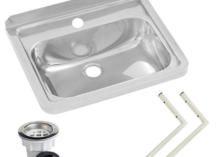 Wall Mounted Hand Basin -  1Tap Hole - Inc Wall Brackets, & Plug & Waste. 