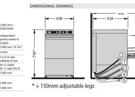 Hobart ECOMAX404 Undercounter Glass Washer