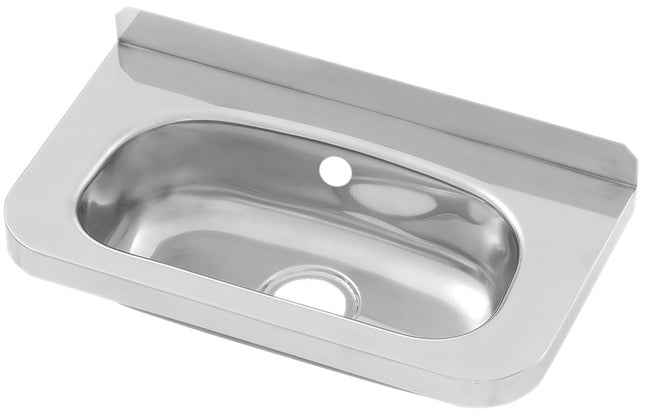 Compact Stainless Steel Hand Basin No tap holes,  Inc Overflow Hole
