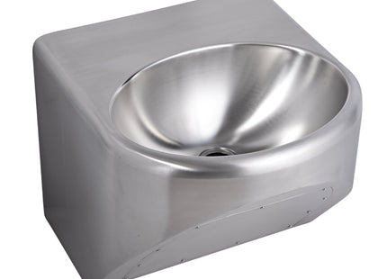 Round Disabled Compliant Wall Mounted Stainless Steel Hand Basin