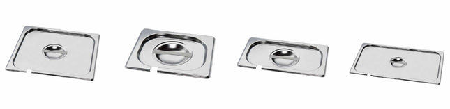 Stainless Steel Lids With Cut For Spoon - different sizes