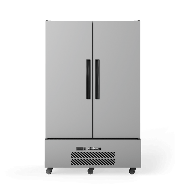 Quartz Star - Two Door Stainless Steel Upright Storage Refrigerator