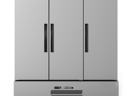 Quartz Star - Three Door Stainless Steel Upright Storage Refrigerator