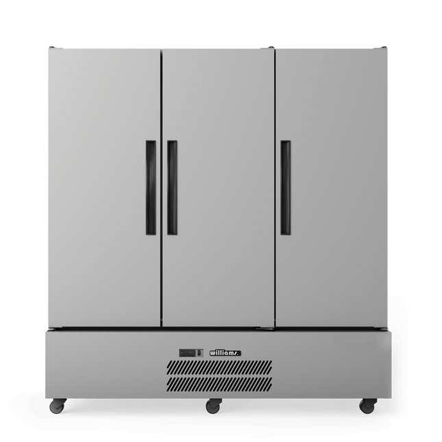 Quartz Star - Three Door Stainless Steel Upright Storage Refrigerator