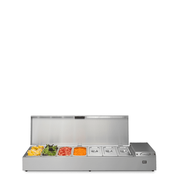 Thermowell - Seven Pan Counter Top Refrigerated Well