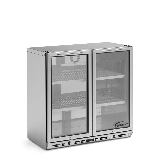 Bottle Cooler - Two Door Stainless Steel Bottle Cooler 800mm High