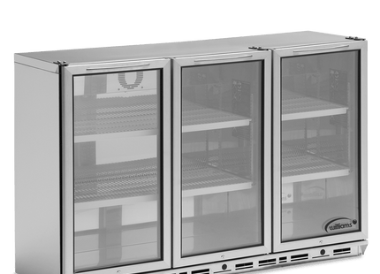 Bottle Cooler - Three Door Stainless Steel Bottle Cooler 800mm High