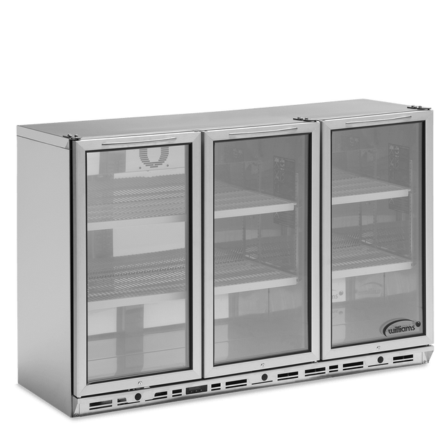 Bottle Cooler - Three Door Stainless Steel Bottle Cooler 800mm High