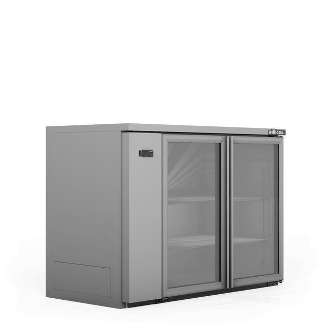 Cameo - Two Door Stainless Steel Remote Back Bar Counter Display Refrigerator
