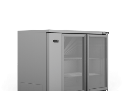 Cameo - Two Door Stainless Steel Remote Back Bar Counter Display Refrigerator