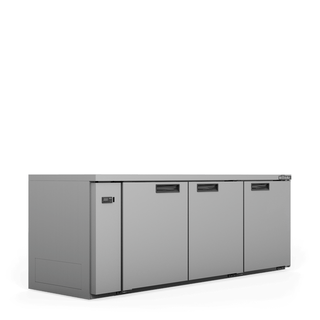 Boronia - Three Door Stainless Steel Remote Back Bar Counter Display Refrigerator