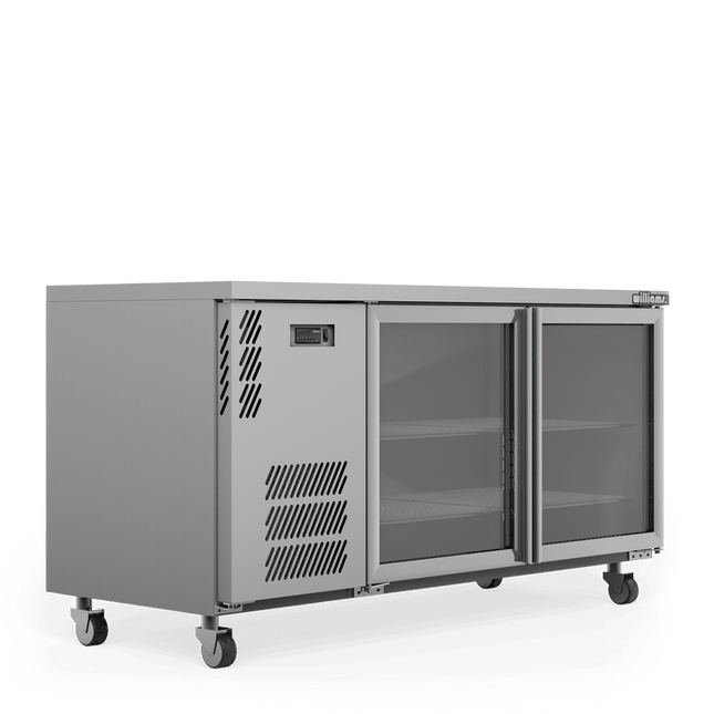 Boronia - Two Door Stainless Steel Under Counter Display Refrigerator