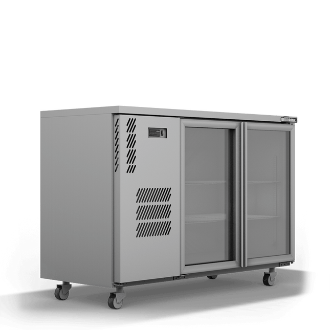 Cameo - Two Door Stainless Steel Under Counter Display Refrigerator