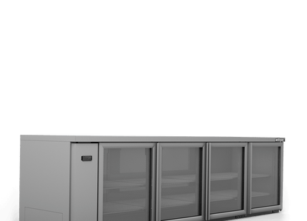 Boronia - Four Door Stainless Steel Remote Back Bar Counter Display Refrigerator