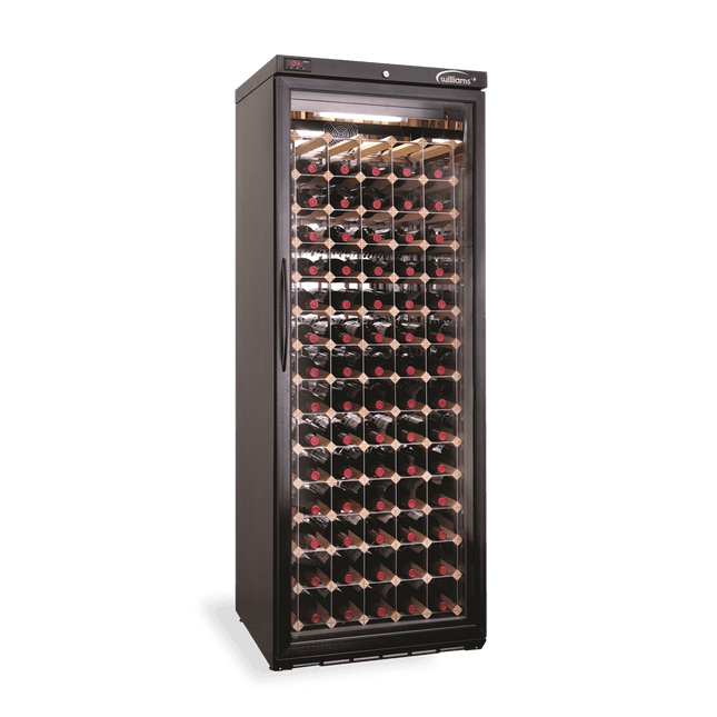 Wine Cabinet - One Door Black Upright Wine Display Refrigerator