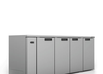 Cameo - Four Door Stainless Steel Remote Back Bar Counter Display Refrigerator