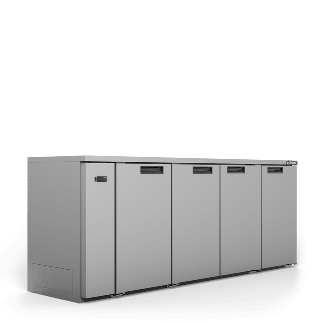 Cameo - Four Door Stainless Steel Remote Back Bar Counter Display Refrigerator