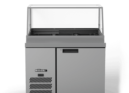 Banksia - One Door White Colorbond Prep Counter Refrigerator With Flat Blown Air Well - Without Canopy