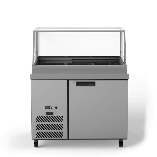 Banksia - One Door Stainless Steel Prep Counter Refrigerator With Flat Blown Air Well - Without Canopy