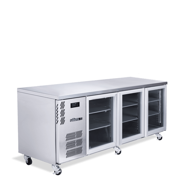 Boronia - Three Door Stainless Steel Under Counter Display Refrigerator