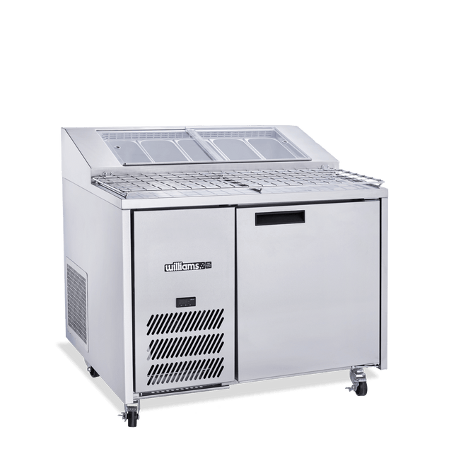 Jade Pizza - One Door Stainless Steel Pizza Prep Counter Refrigerator With Blown Air Well