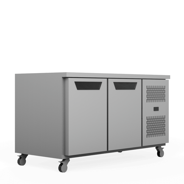 Topaz Under Counter - Two Door Black Under Counter Glass Door Refrigerator