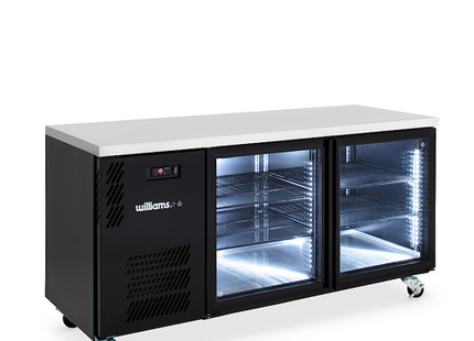 Boronia - One Door Black Colorbond Under Counter Display Refrigerator