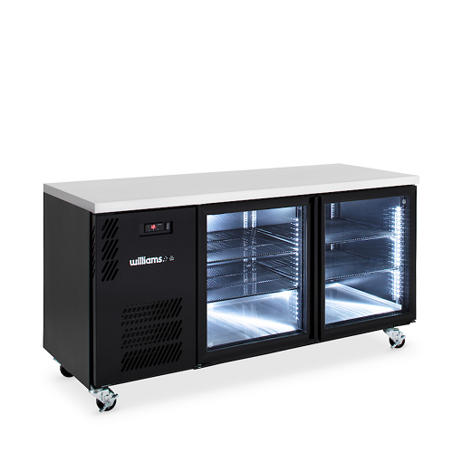 Boronia - One Door Black Colorbond Under Counter Display Refrigerator