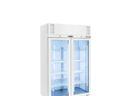 Pearl  - Two Door White Colorbond Upright Display Refrigerator