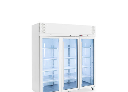 Pearl - Three Door Black Colorbond Upright Display Refrigerator