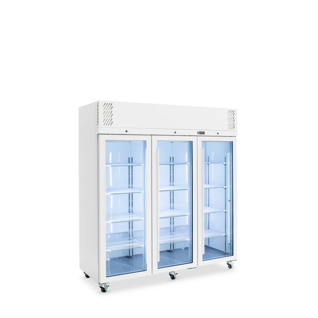 Pearl - Three Door Black Colorbond Upright Display Refrigerator