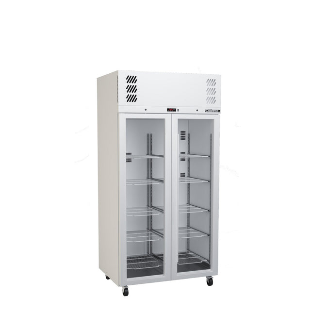Pearl - Slim Two Door White Colorbond Upright Display Refrigerator