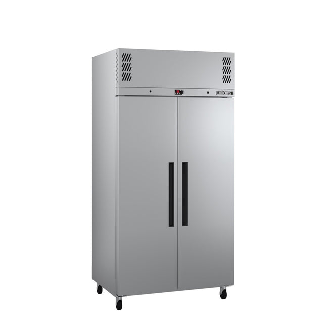 Pearl - Slim Two Door Stainless Steel Upright Storage Refrigerator