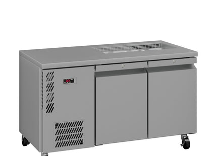 Opal - Two Door Stainless Steel Under Counter Refrigerator With Blown Air Well