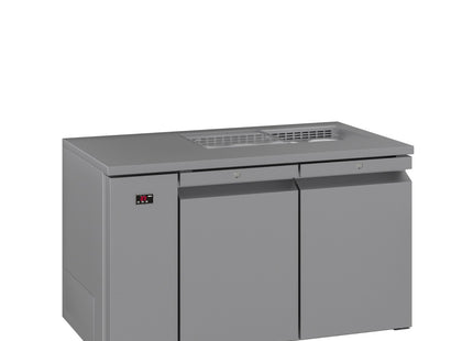 Opal - Two Door Stainless Steel Remote Under Counter Refrigerator With Blown Air Well