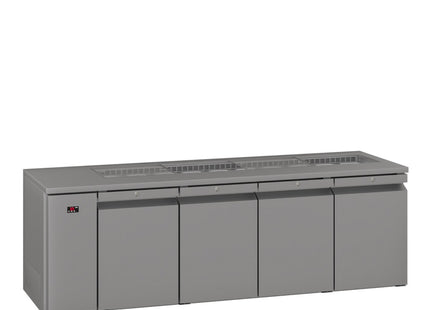 Opal - Four Door Stainless Steel Remote Under Counter Refrigerator With Blown Air Well