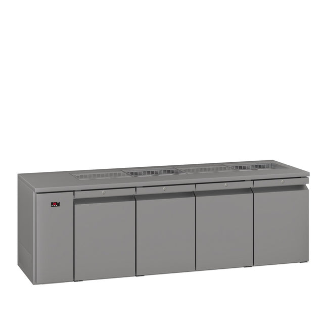 Opal - Four Door Stainless Steel Remote Under Counter Refrigerator With Blown Air Well