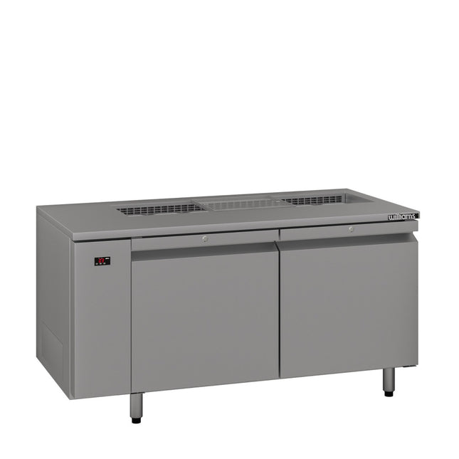 Emerald - Two Door Stainless Steel Remote Under Counter Refrigerator With Blown Air Well