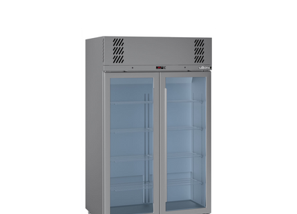 Pearl - Two Door Stainless Steel Upright Display Freezer