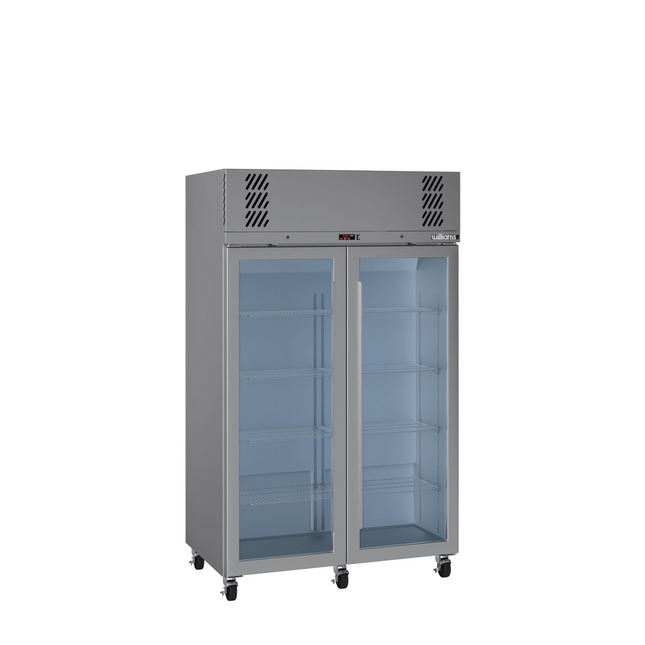 Pearl - Two Door Stainless Steel Upright Display Refrigerator