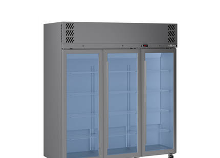 Pearl - Three Door Stainless Steel Upright Display Refrigerator
