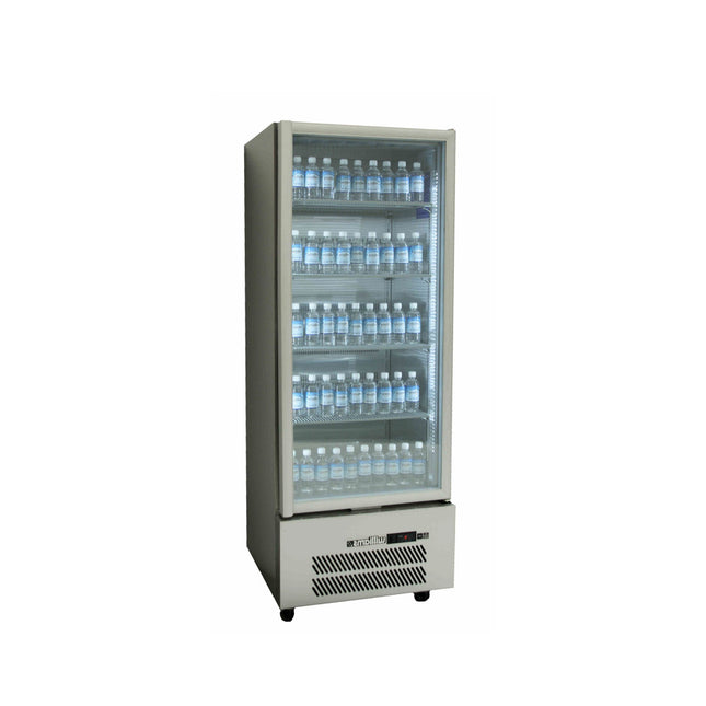 Quartz Star - One Door Stainless Steel Upright Display Refrigerator