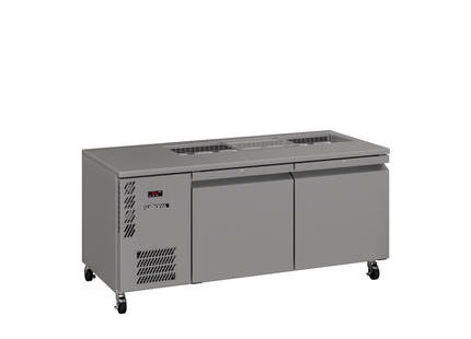 Emerald - Two Door Stainless Steel Under Counter Refrigerator With Blown Air Well
