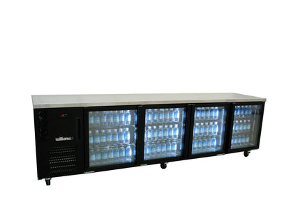 Boronia -  Four Door Black Colorbond Under Counter Display Refrigerator