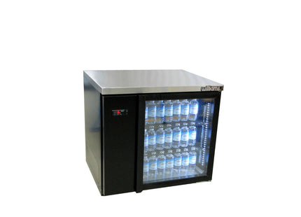 Boronia - One Door Black Colorbond Remote Back Bar Counter Display Refrigerator