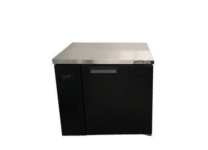Boronia - One Door Black Colorbond Remote Back Bar Counter Display Refrigerator